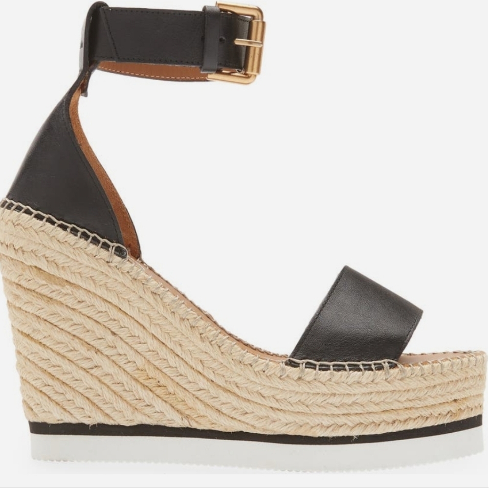 NWT See By Chloe 'Glyn' Espadrille Wedge Sandal